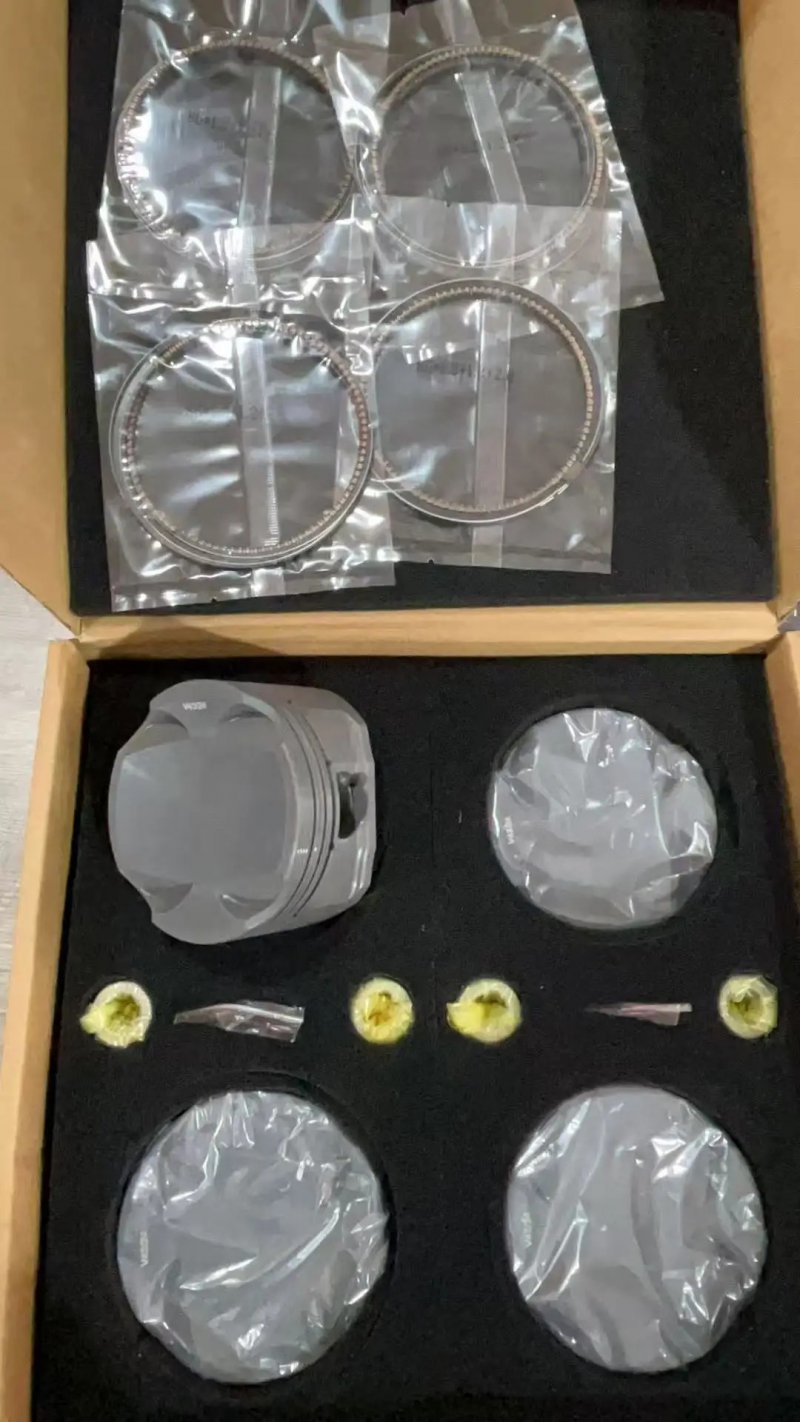 4032 Aluminum Alloy Forged Piston Set with Pin and Rings for  4G63 EVO Performance Cyl 86mm Cr 9.0 Ch 35mm